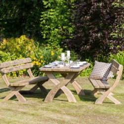 Zest4Leisure Harriet Garden Dining Table and Bench Set